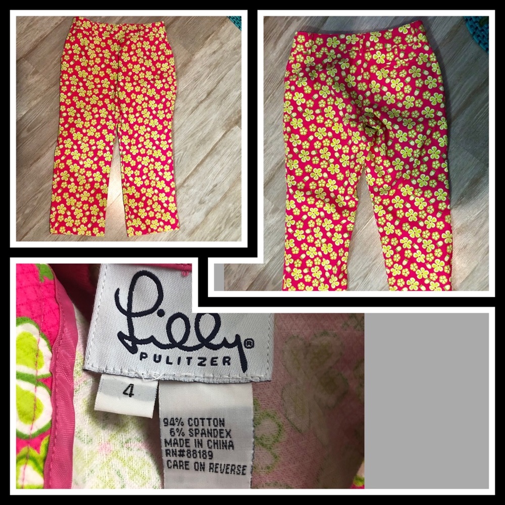 Lilly Pulitzer | Pink & Lime Green Flowers